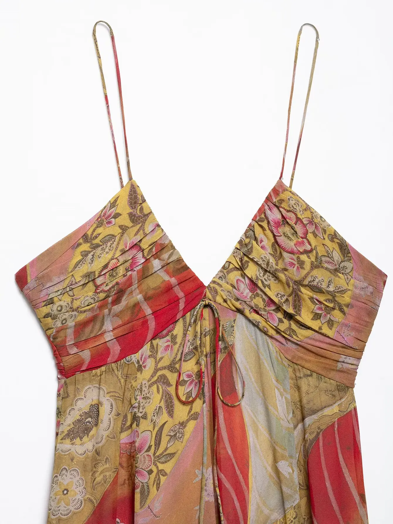 เดรสสายเดี่ยวพิมพ์ลายโบฮีเมียนสไตล์วินเทจสำหรับผู้หญิง แบรนด์ KONDALA รุ่นใหม่ประจำปี 2025 เหมาะสำหรับฤดูร้อน ฤดูใบไม้ร่วง แฟชั่นชายหาด ปาร์ตี้ วันหยุด