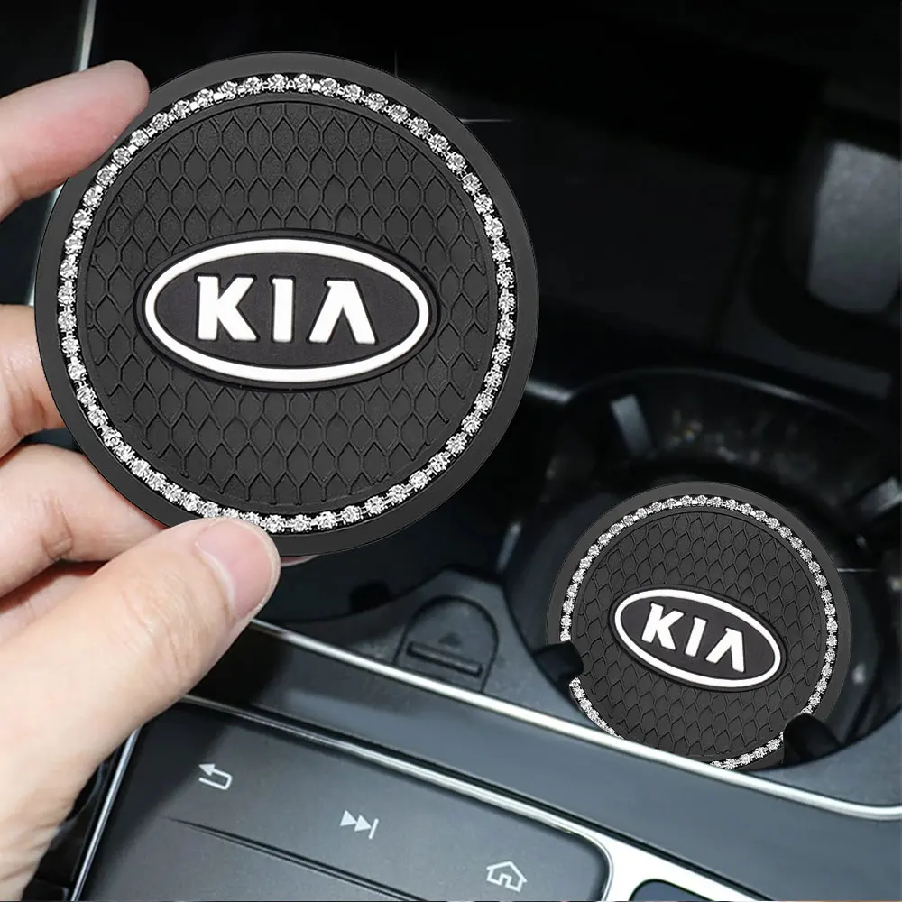 1/2 Peças Porta-Copos Antiderrapante para Carro, Acessórios Internos para KIA Sportage GT RIO Ceed Picanto Pegas Sorento Niro Soul Cerato