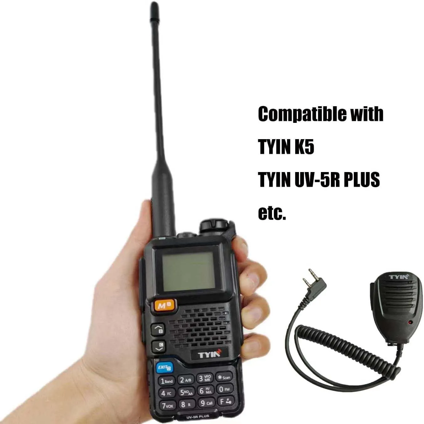 Microfono altoparlante per radio TYIN UV-5R Plus/K5 Kenwood 2 pezzi