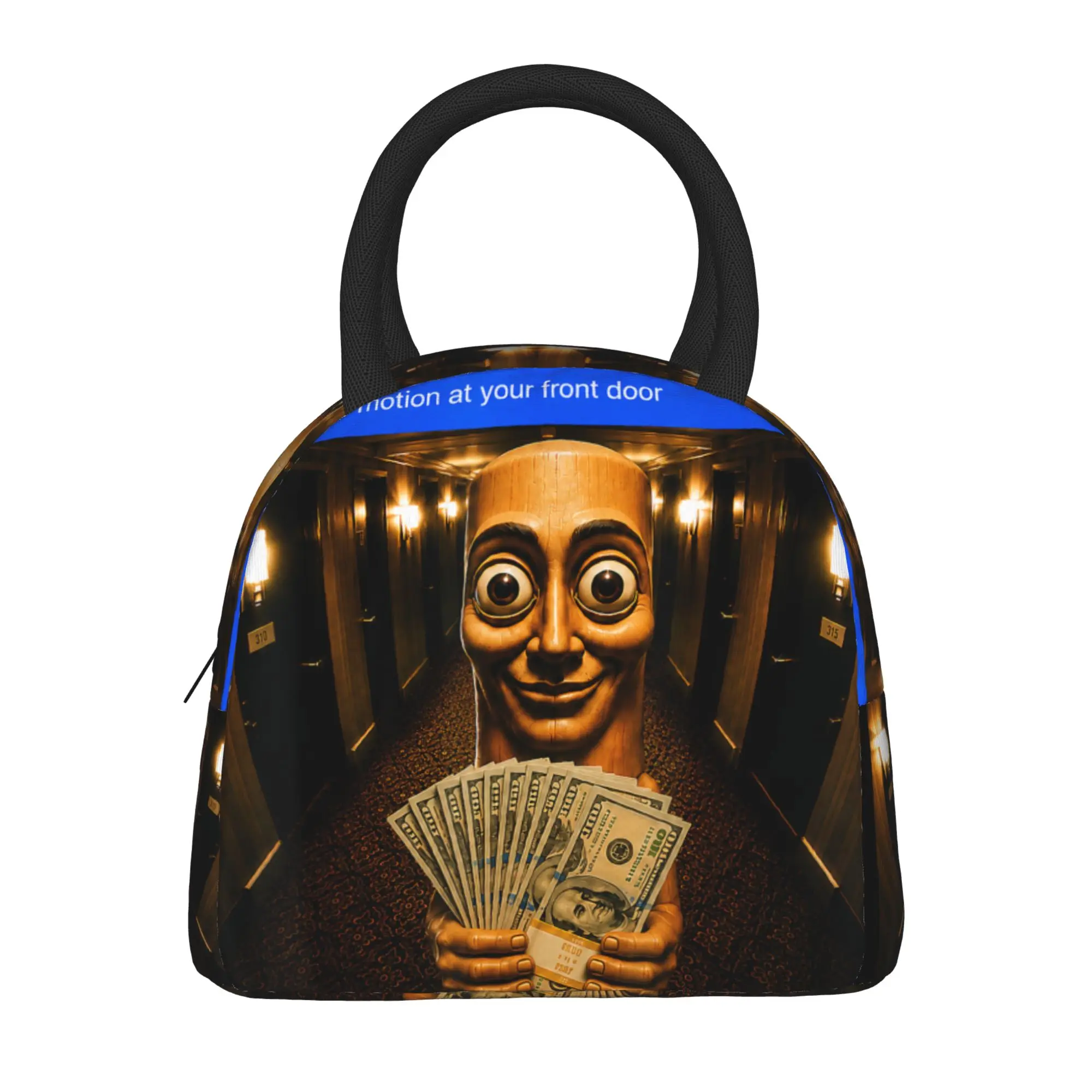 There is Motion at Your Front Tung Tung Tung Sahur Meme Lunch Bag For Child Designer Lunch Box Casual Outdoor Picnic Cooler Bag