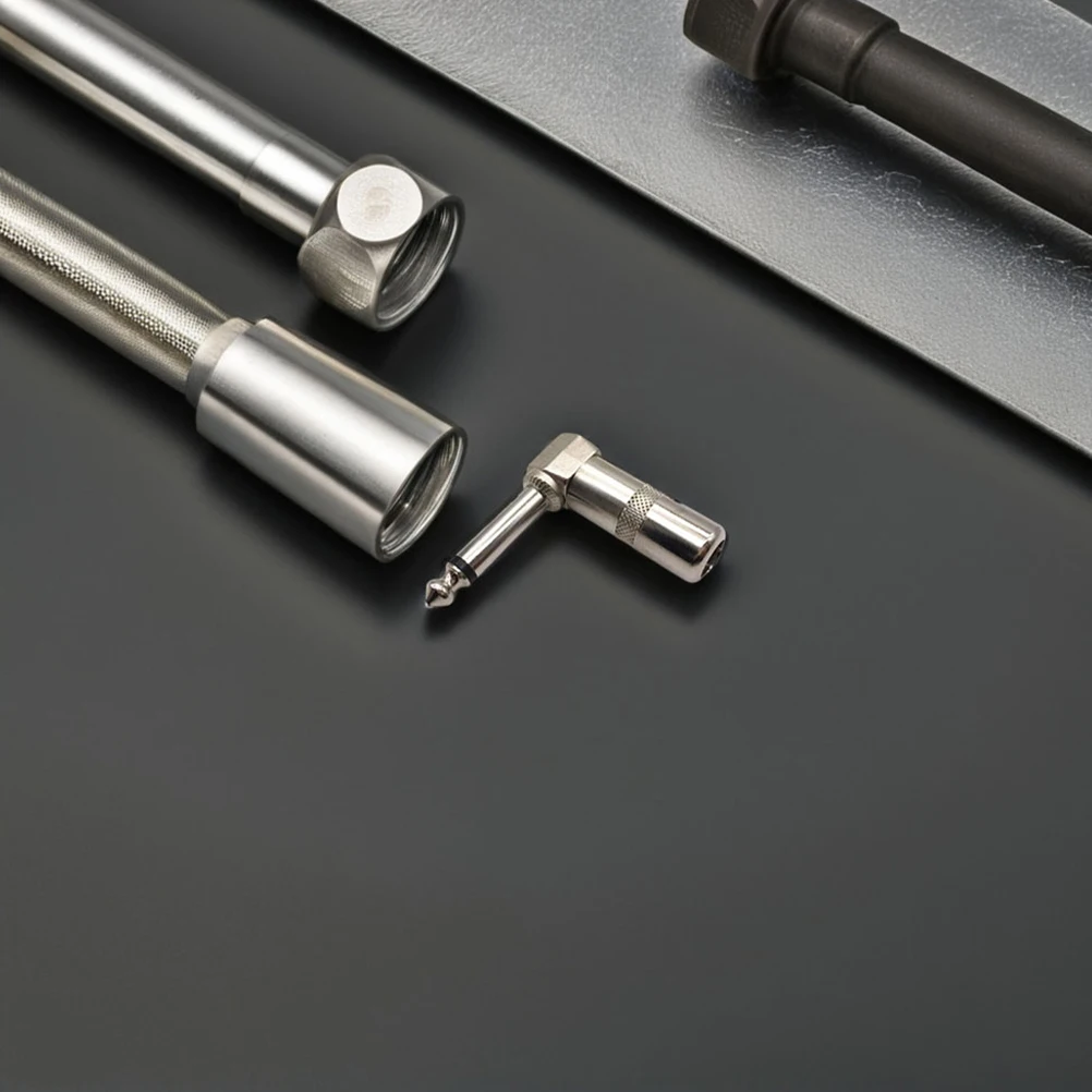 

5Pcs Zinc Alloy Guitar Right Angle Plug 6.35mm Mono Jack Connector Nickel-Plated Audio Adapter Microphone Speaker Cable