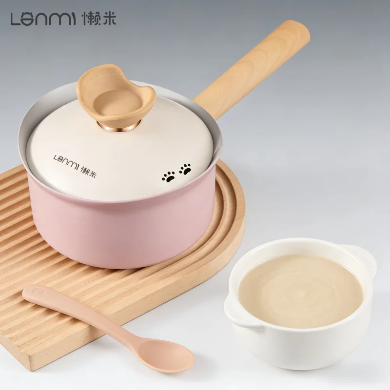 

Кастрюля LANMI 18 см для молока, антипригарная, для детского питания, мини-кастрюля для супа, универсальная для газовых и индукционных плит