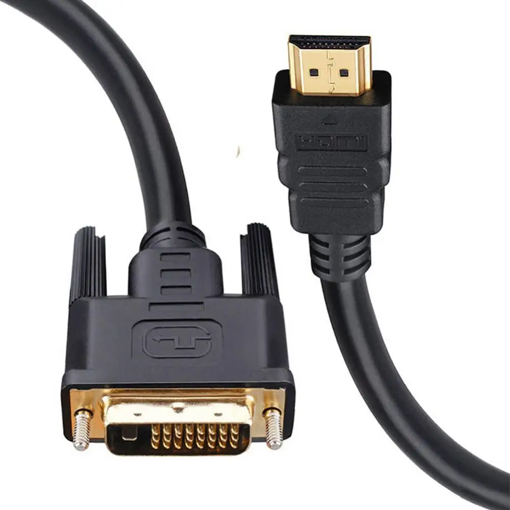 HDMI-applicable to DVI Cable Male 24+1 DVI-D Male Adapter Gold Plated 1080P for HD HDTV HD PC Projector 0.3/0.5/1/1.5/3/5m