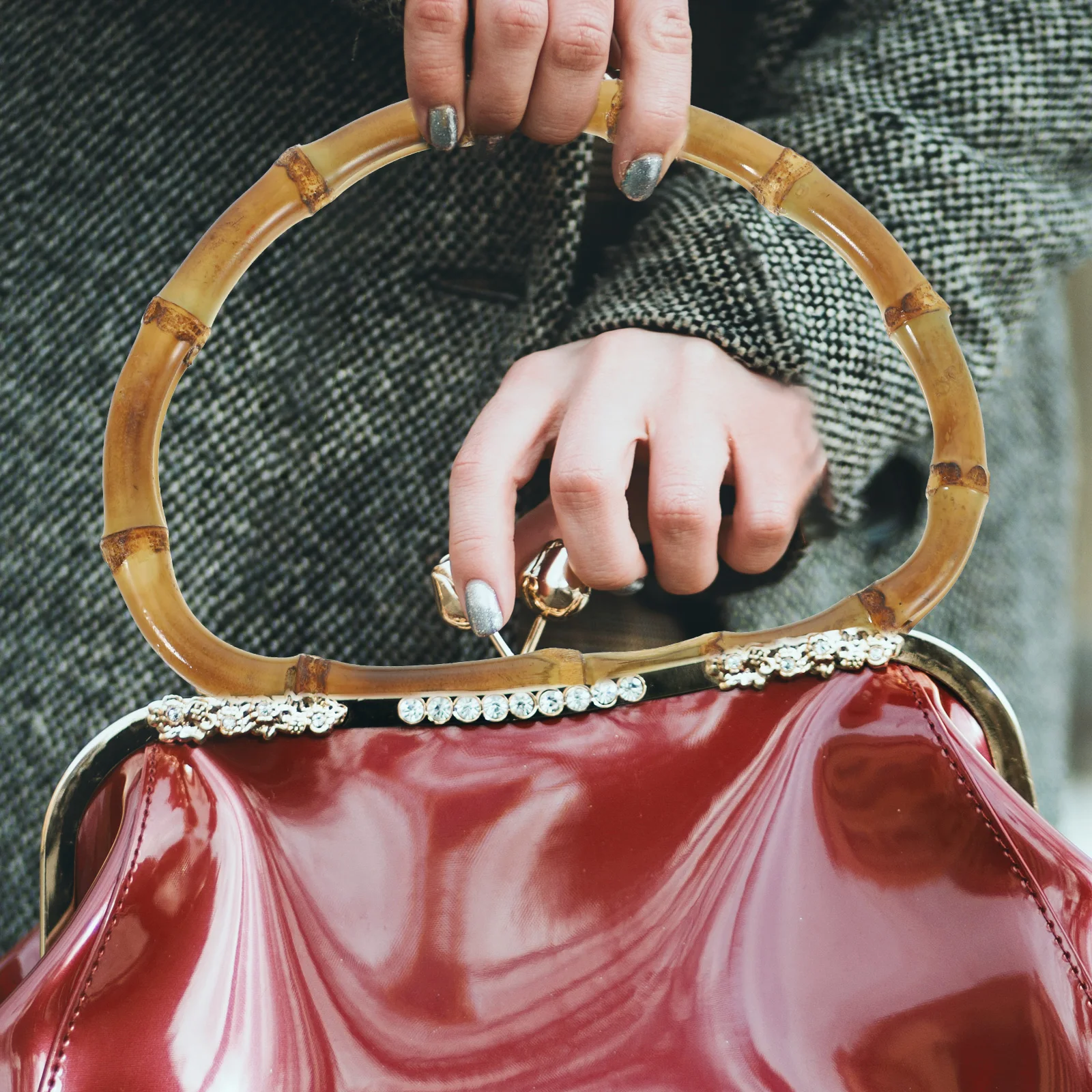 

4 Pcs Solid Wooden Handbag Accessories Solid Shape Bag Handles Handles Bamboo Purse Frame Hangers Part luggage DIY craft