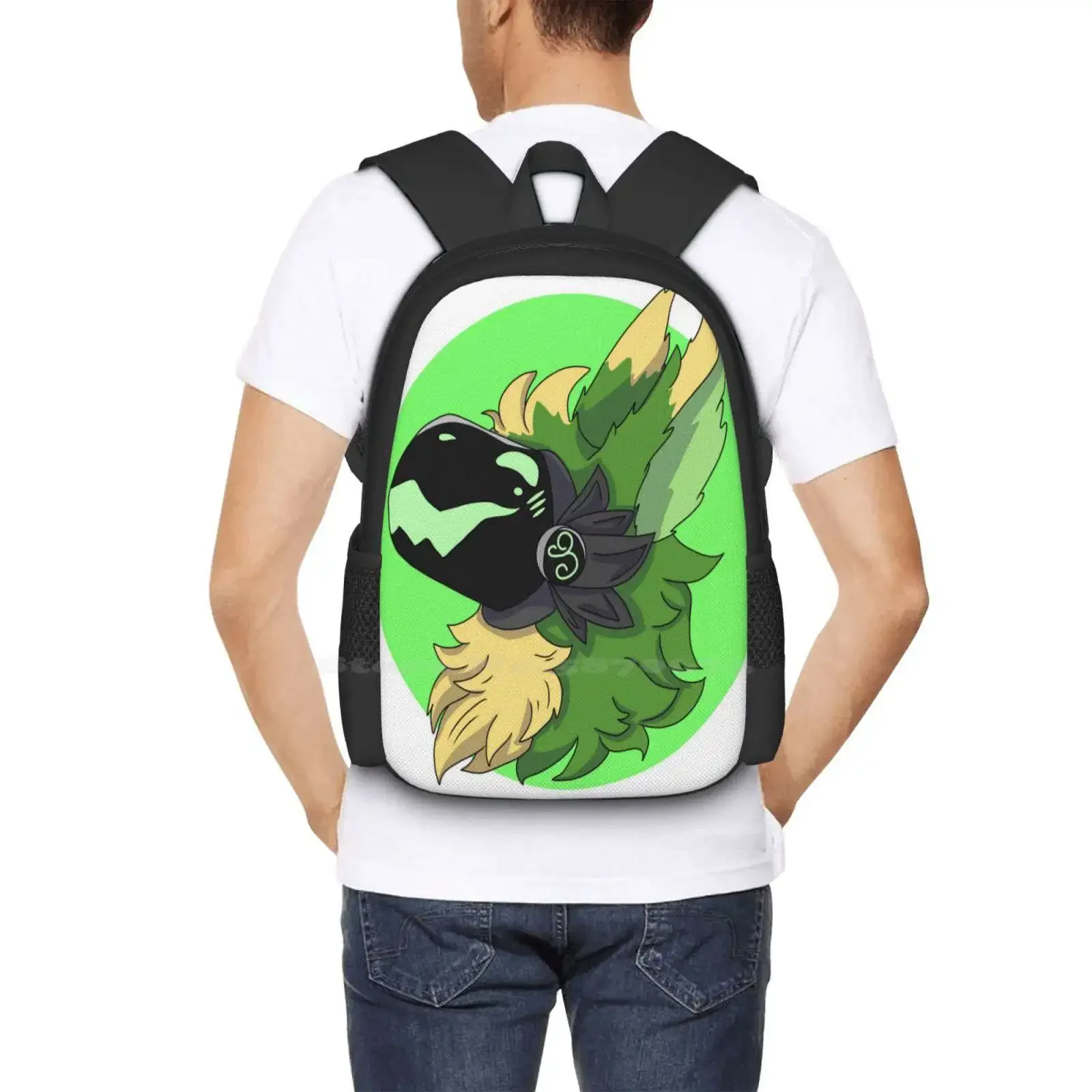 Protogen Лидер продаж, школьный рюкзак, модные сумки, зеленый протоген, милый протоген, желтый протоген, киборг