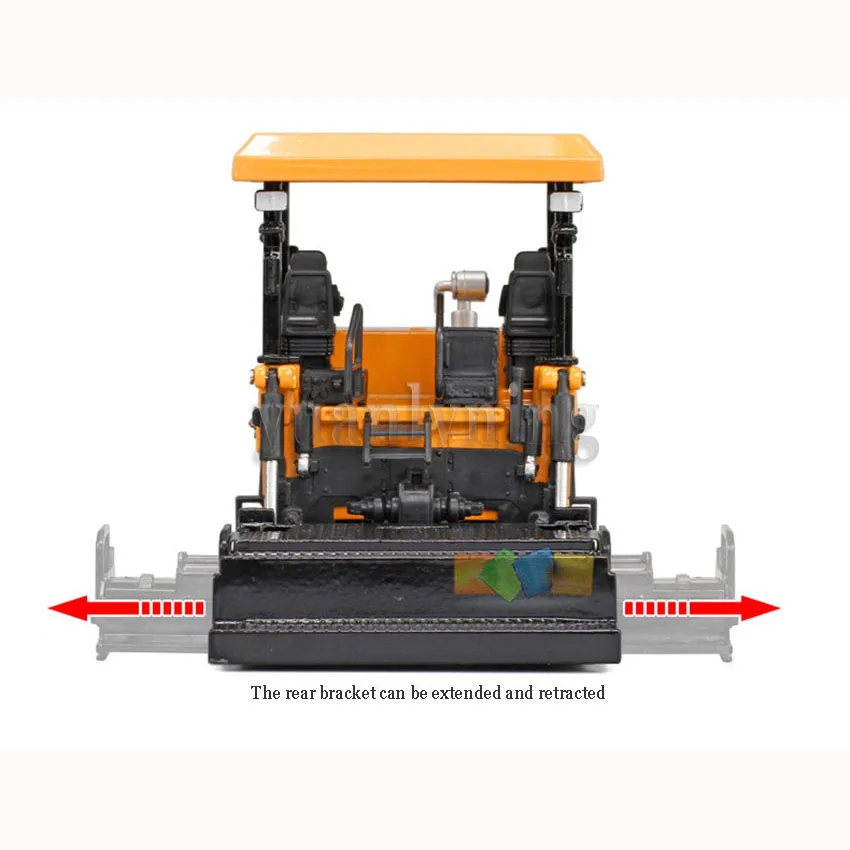 Alloy Diecast Paver Machine for Boy, 1:40, Caminhão de Construção, Modelo de Veículo, Decoração Brinquedos, Pavimentação Asproad, Presente para Crianças, Novo