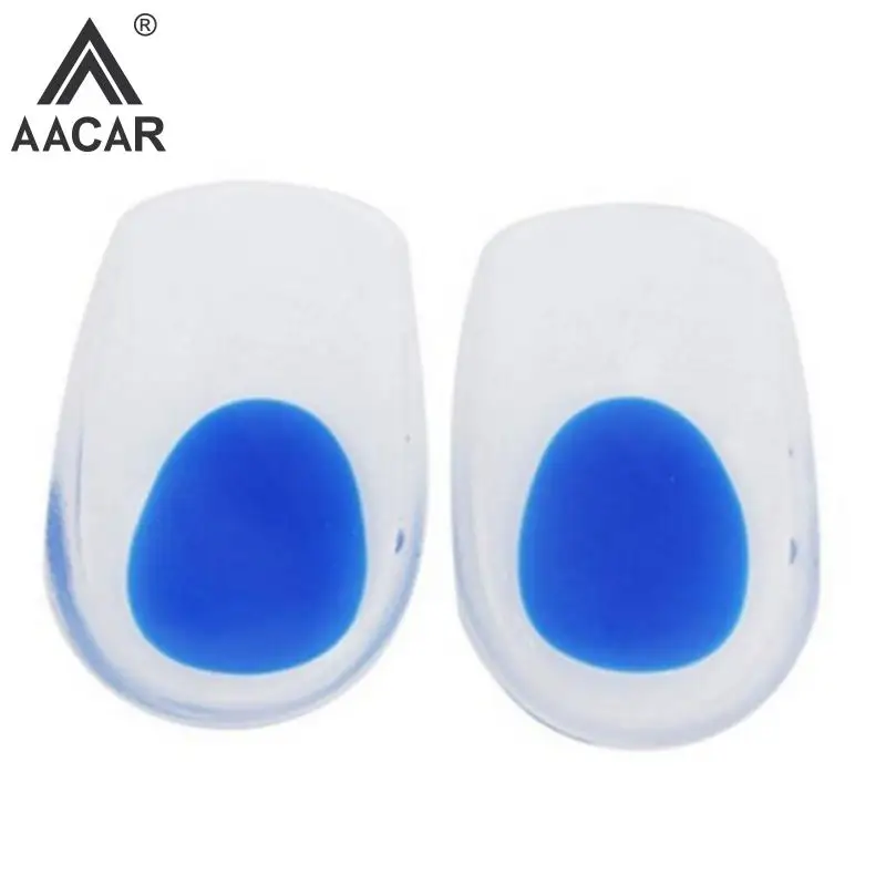 Soft Silicone Gel Palmilhas para a dor no calcanhar, Almofada do pé, Foot Massager Care, Half Heel Palmilha Pad, Altura Aumentar Pad, 1 Par