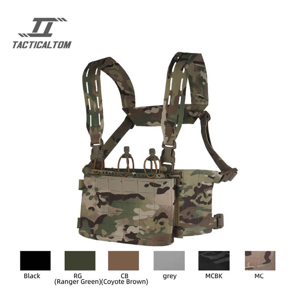 Tactical Tom Modular Tactical Vest 5.56 Triple Magazine Pack Lightweight Quick-Release MOLLE System Training Equipment