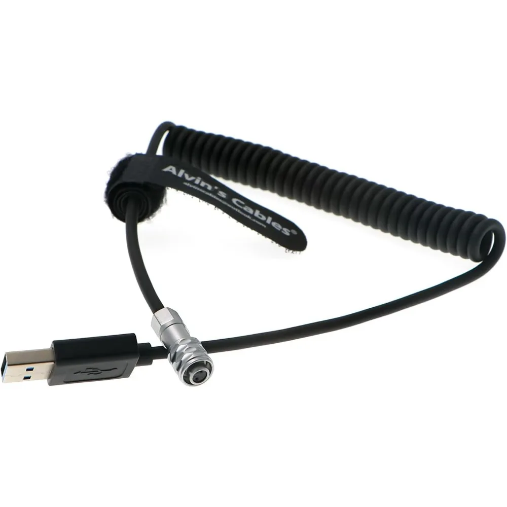 BMPCC-4K|6K Power-Cable for Blackmagic-Pocket-Cinema-Camera from Power-Bank USB QC 2.0|3.0 12V to 2-Pin Female Flexible Coiled