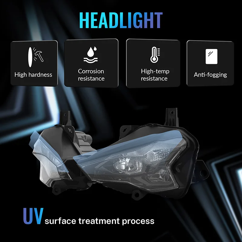 Motorcycle Front LED Headlight Assembly For Kawasaki Ninja ZX10R ZX10RR 2026 E-MARK