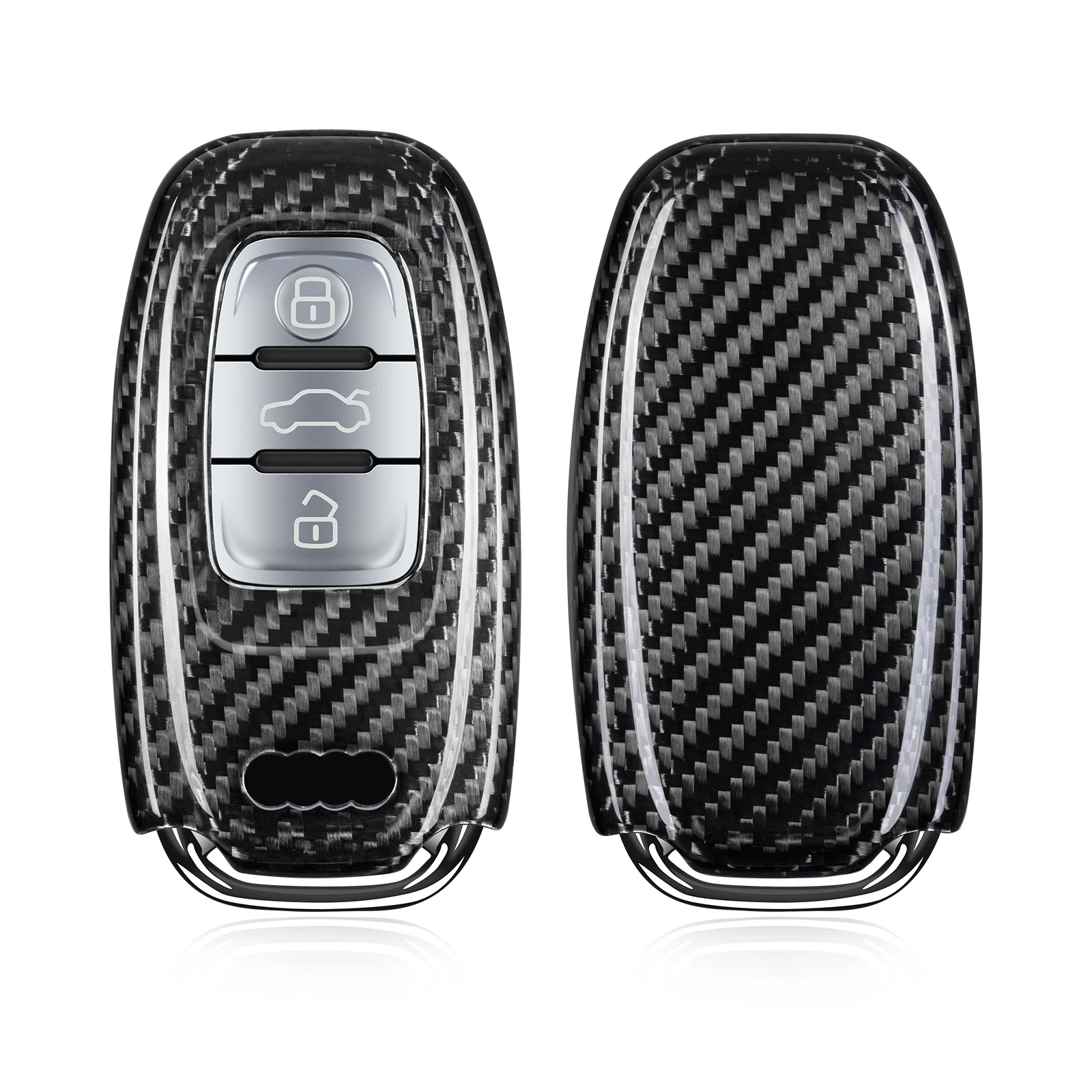 

Carbon Fiber Key Fob Cover for Audi A4 A5 A8 Q5 Q8 R8 RS4 RS5 RS6 RS7 S4 S5 S8 SQ5 2016 Keyless Smart Accessories Key Case Shell