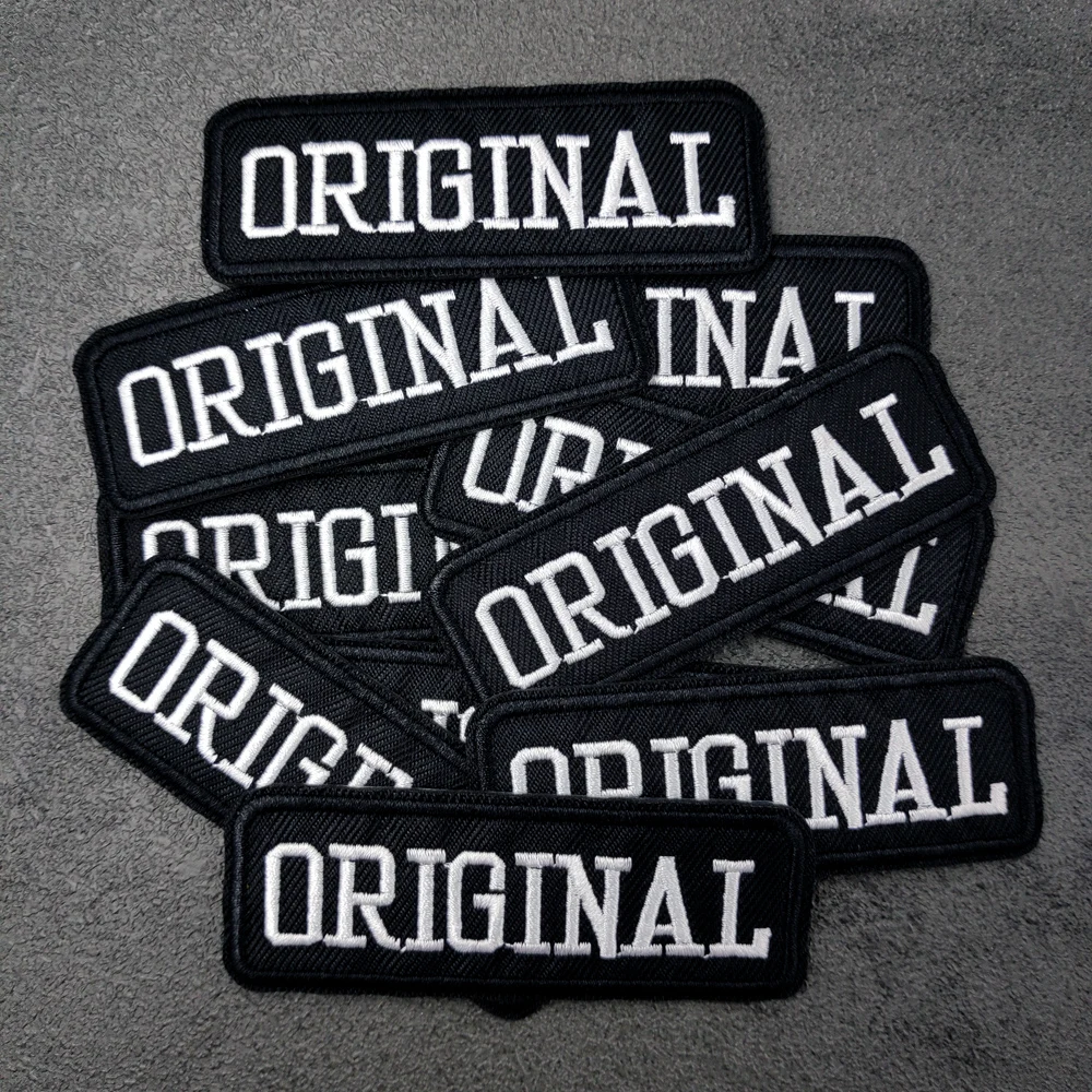 10pcs/Lot ORIGINAL Size:8.7x3.0cm Patches Badges Clothes Embroidery Applique Ironing Sewing Supplies Decorative Parche