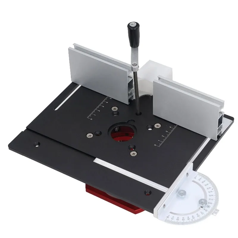 Router  with Top Plate Router Lifting Base Woodworking Slotting Trimming Chamfering Table Top Router Table Base Plate