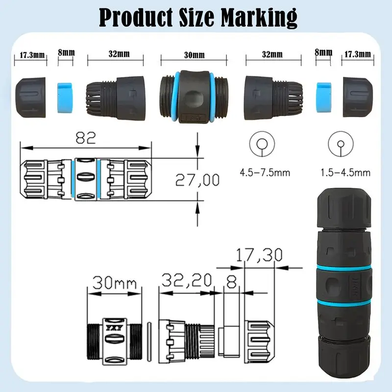 M20 Short IP68 Zinc Alloy CAT6 Waterproof and Dustproof RJ45 Ethernet Female to Female Shielded Signal Aviation Plug Connector