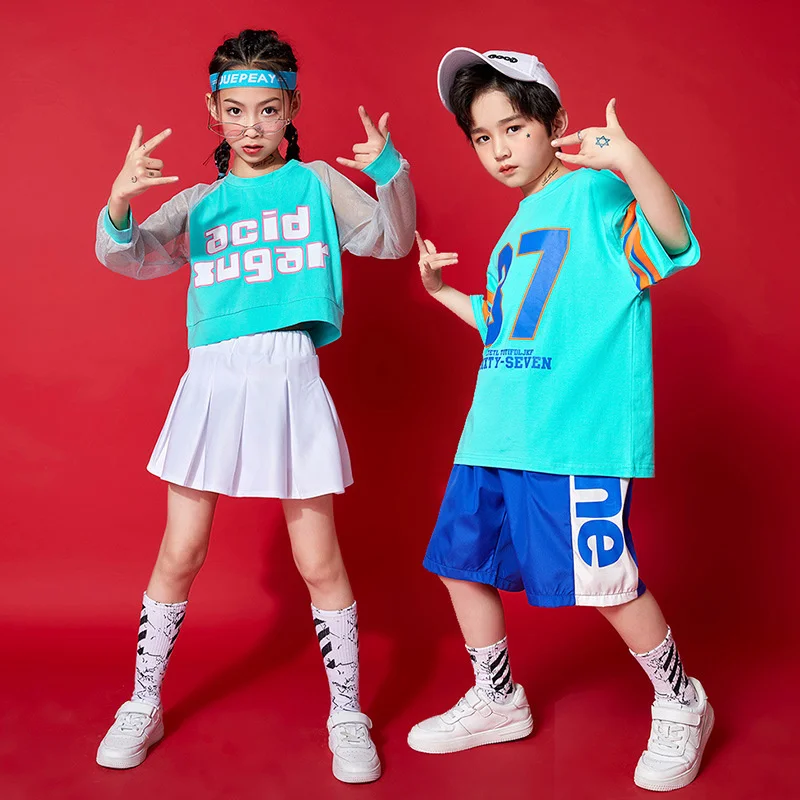 Children's day performance clothes hip hop girls jazz dance clothes children's dance performance trendy clothes boys hip hop