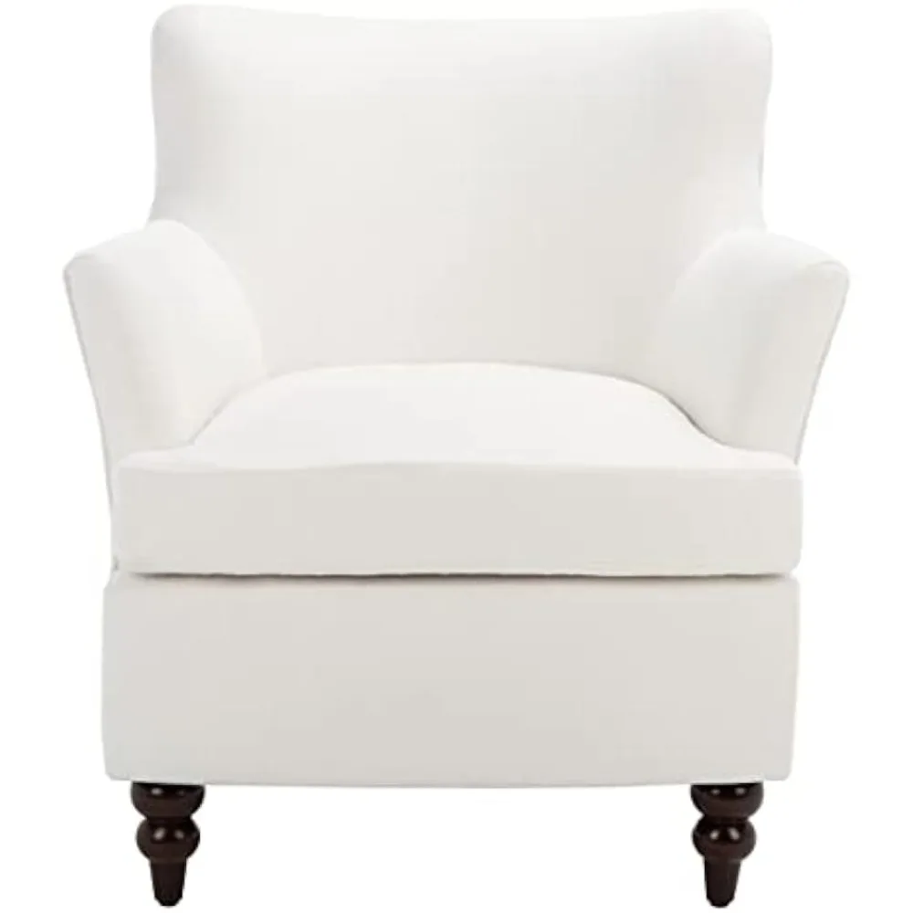 Home Collection Levin White/Walnut Accent Club Chair ACH4008B