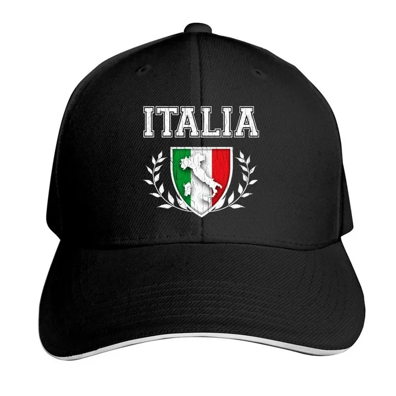 Italia Italy Italian Flag Boutique Baseball Cap Unisex Print Asjustable Hip Hop Fashion Cool Snapback Hats Black