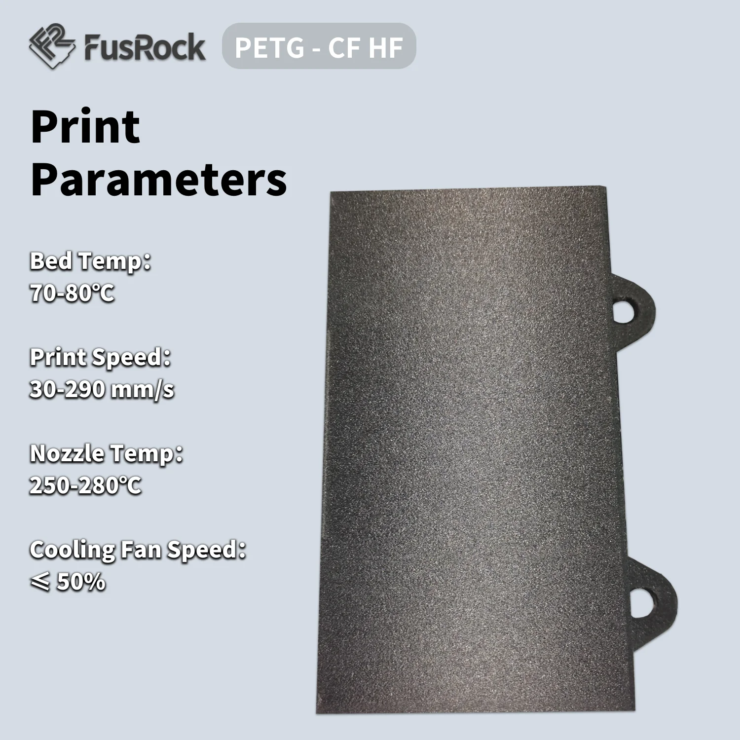 Imagem -04 - Ffusrock-filamento de Fibra de Carbono para Impressora 3d Petg cf hf Filamento Boa Eficiência Alta Resistência Resistência ao Impacto 175 mm 1kg