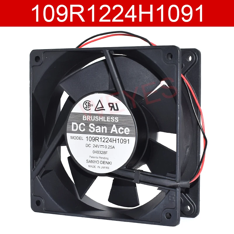 New For SANYO 109R1224H1091 DC 24V 0.25A Two Lines Square Cooling Fan