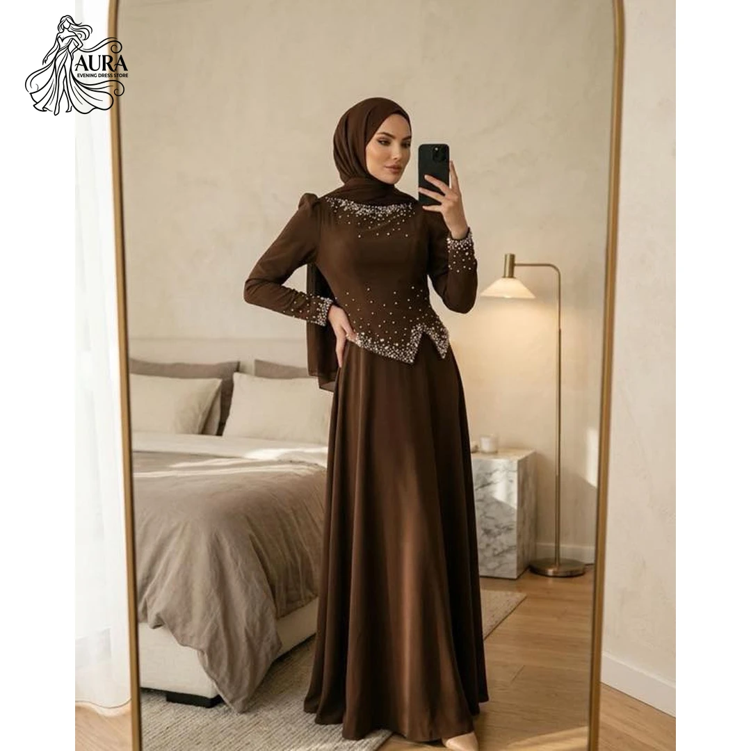 Aura 2026 Satin Elegant Prom & Wedding Guest Dress