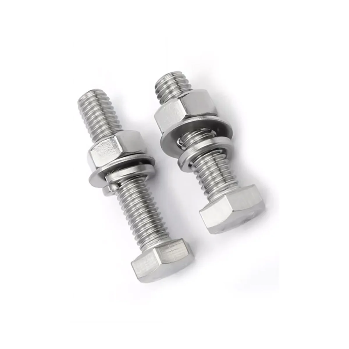 

316L Stainless Steel Outer Hexagonal Screw And Nut Set Spring Washer Flat Washer Bolt And Nut Combination M10M12M14M16M18