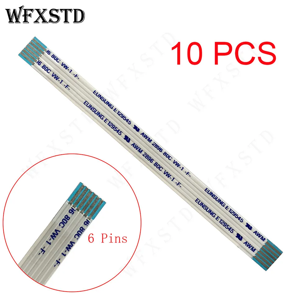 10Pcs 6pins 7mm 9cm Type A New Flex cable AWM E118077 or E129545 or Other 2896 80c vw-1 Same Side Contact