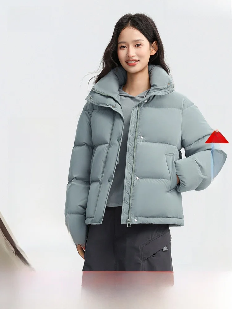 

Женская короткая пуховая куртка 95% пух, корейский стиль, модная, простая, повседневная, теплая, объемная, для снега и весны, новинка
