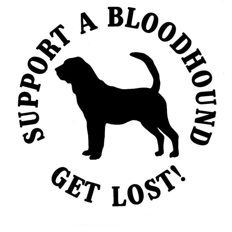 

Car Stickers Support Hound Lost Dog Humor PVC Car Decoration Accessories Decals Waterproof Sunscreen Black/white,13cm*13cm