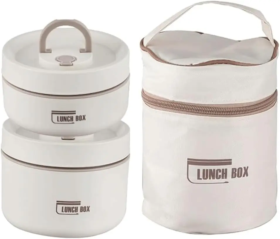 Portable Stainless Steel  Lunch Box Stainless Steel Bento Box for Adult Stackable Stainless Steel Bento Lunch Box for Hot Food