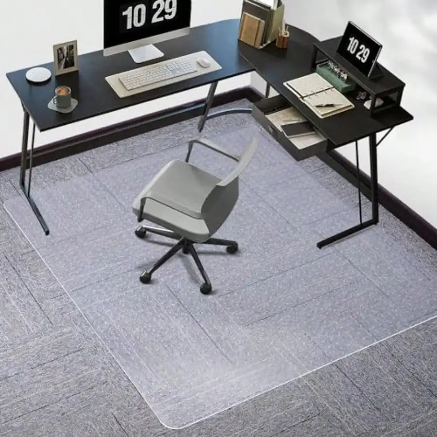 

Chair Mat for Carpet 60" x 46" Chair Mat for Carpeted Floors Non-Slip Computer Under Desk Plastic Floor Mat for Work Gaming C