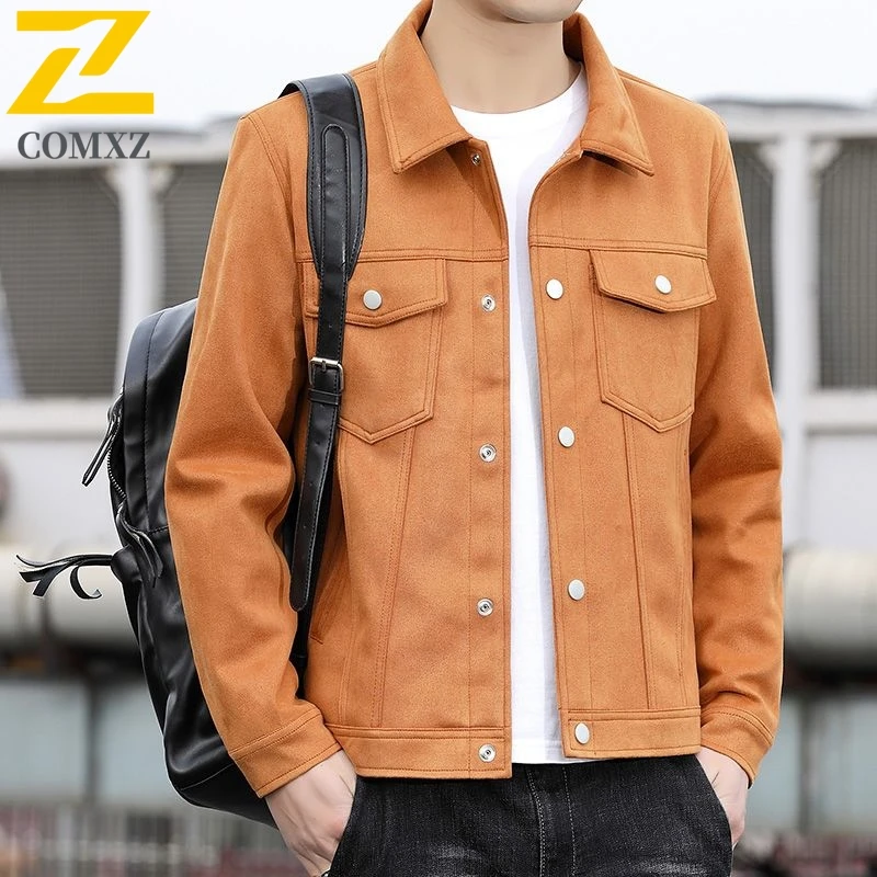 

COMXZ Premium Mens Jacket Fashion ClassicTurndown Collar Adventure Comfort Coat Casual Daily Durable Spring Autumn Outerwear​