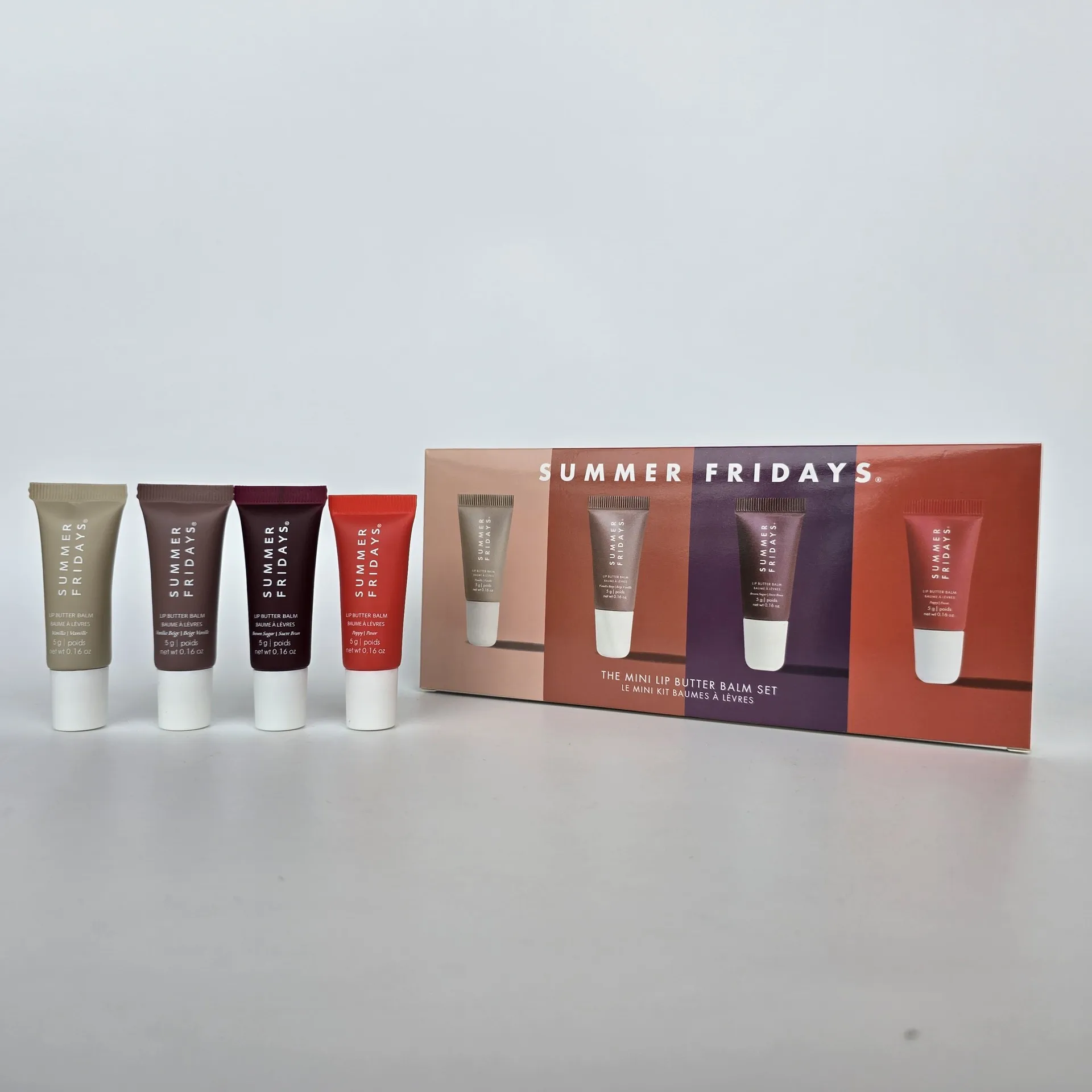 

Summer fridays transparent colored moisturizing lip gloss mini set 5g 4 pcs