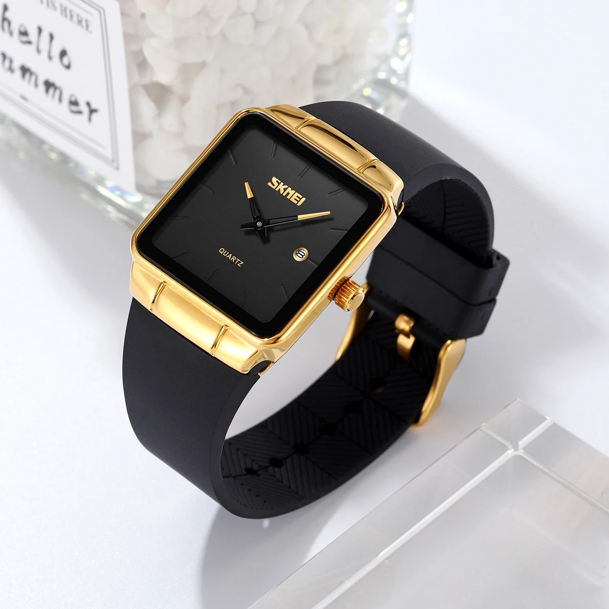 SKMEI Fashion Elegant Quartz Watches For Women Casual Simple Luxury Wristwatches 3Bar Waterproof Date Female Watch Reloj Mujer
