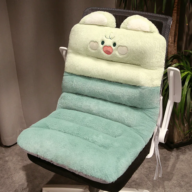 Integrated Seat Back Cushion Cartoon Backrest Waist Back Protection Student Dormitory Office Chair Cushion Thickened Non-slip
