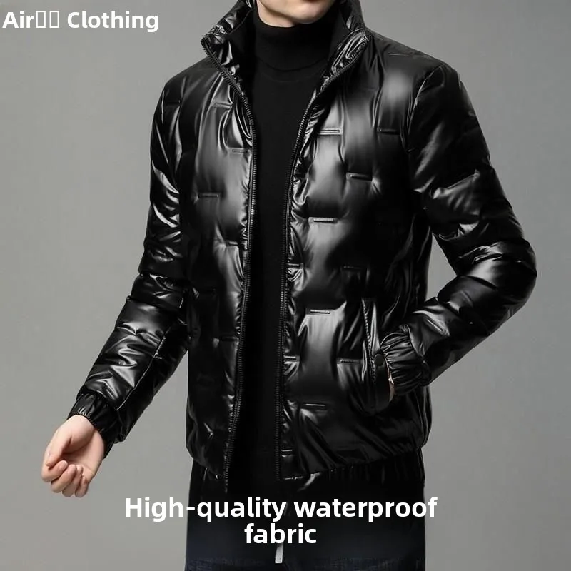 

Сверхлегкое хлопковое мужское пальто с воротником iny, осенне-зимний теплый топ, хлопковая одежда, новинка 2025 года, мужская мода