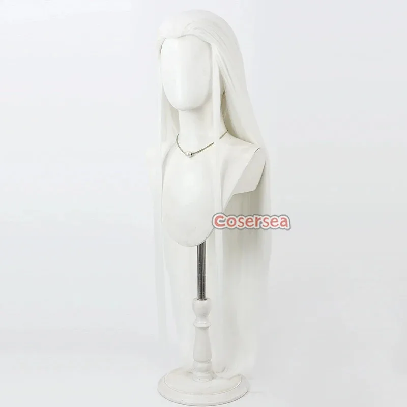 2025 11 Cosersea Ao تأثيري الباروكات أنيمي Ne Zha 2 آو قوانغ دور اللعب 100 سنتيمتر طويل مستقيم شعر مستعار أبيض الاصطناعية الشعر الحرارة Resis