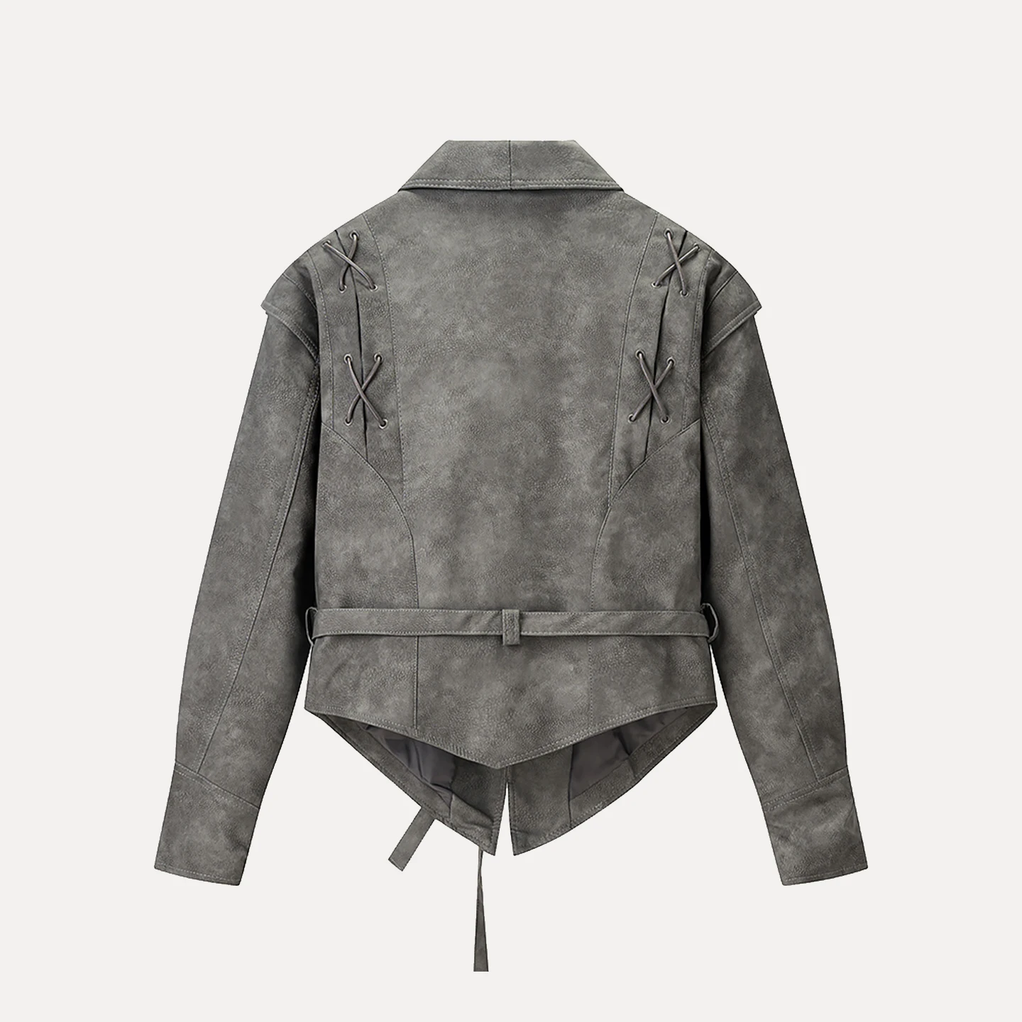 جايت جلدي أنيق للنساء مع حزام بزر واحد وياقة Fruitenen ort Sle وصل حديثًا للخريف Z