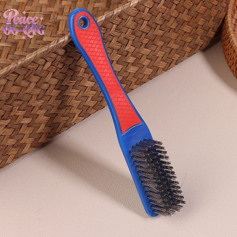 

New Durable Stainless Steel Wire Brush Silicone Handle Red And Blue Paint Removal Tool Scratch Brushes Cleaning Metal Rust Brush