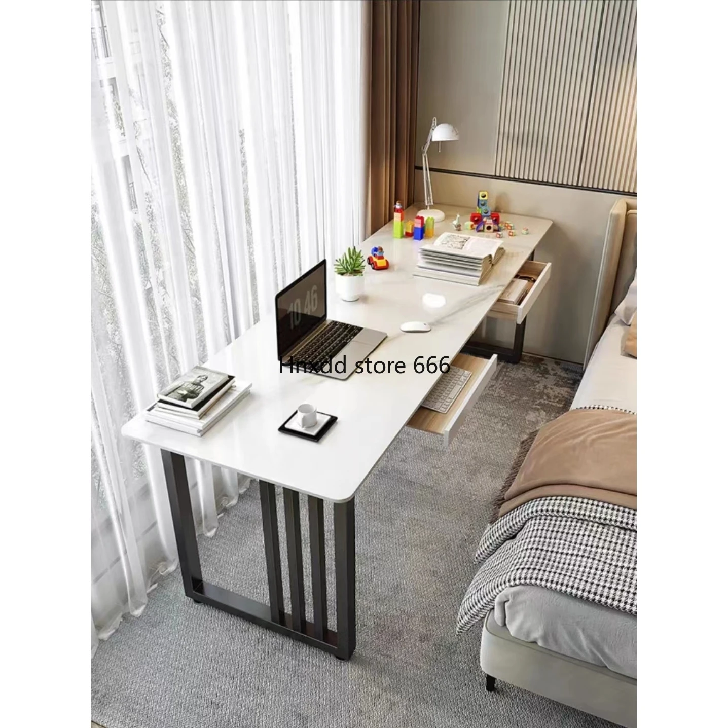 Wide Double Balcony Narrow Table Bedside Workbench Office Computer Desk