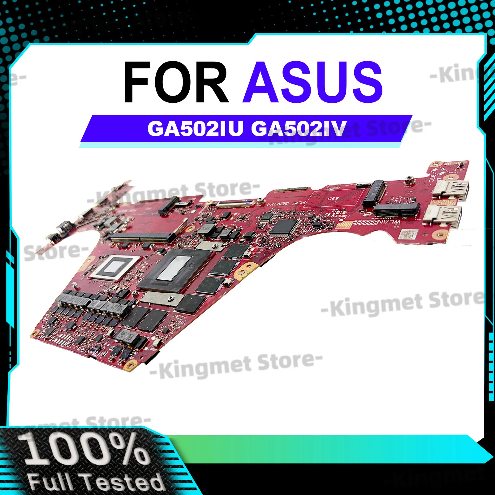 

GA502IU Laptop Motherboard For ASUS ROG Zephyrus G15 GA502I GA502IV GA502IU Notebook Mainboard With R5 R7 R9 CPU 118% tests OK