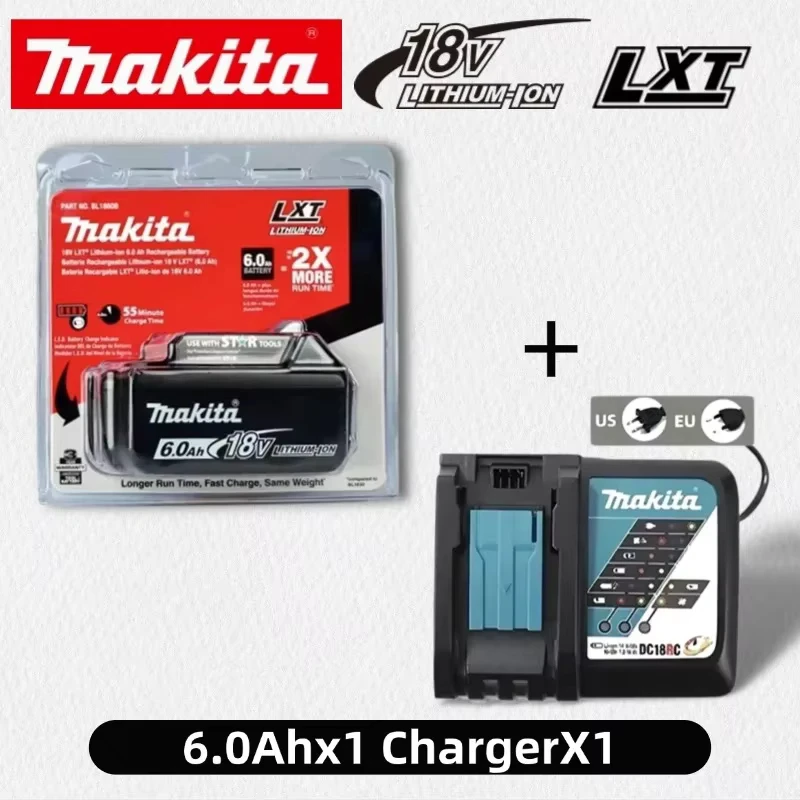 

100% оригинальный аккумулятор Makita 18V 6.0Ah, для электроинструментов Makita BL1830, BL1830B, BL1840, BL1840B, BL1850, BL1860B.