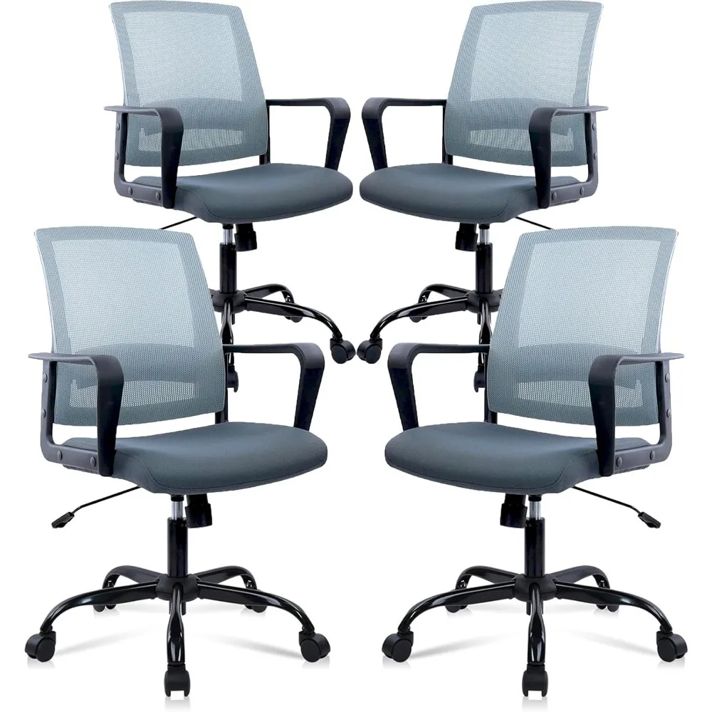 

Ergonomic Office Chair - Mesh Desk Chair with Lumbar Support, Rolling Comfortable Computer Chairs with Arms for Home