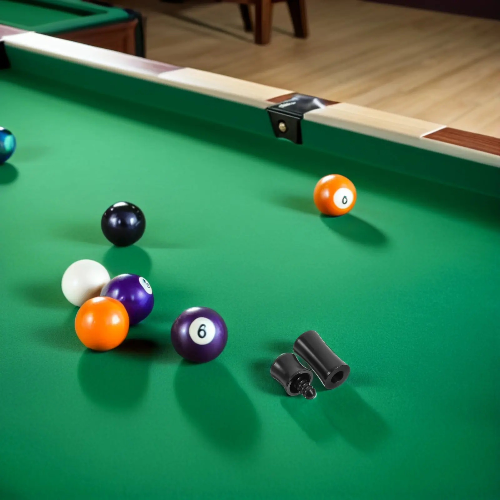 

2 шт. Защитные колпачки для соединения кия, черные пластиковые, ударопрочные, для бильярдных киев, аксессуары для снукера, защитные заглушки для киев