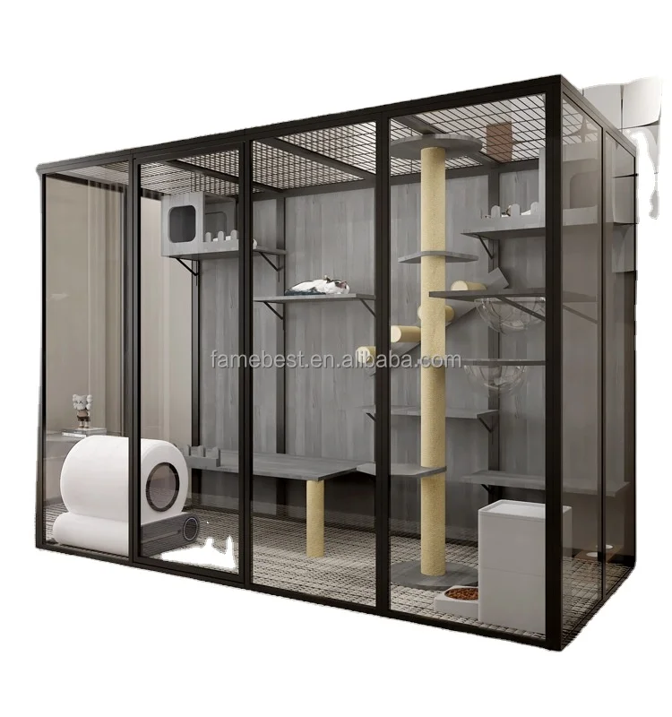 

Heavy Duty Pet Furniture Luxury Small Animals Foster Cat Cabinet Cat Villa House For Cats