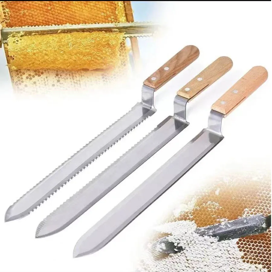 40cm Stainless SteelBeekeeping Tools Bee Honey Uncapping Scraping Knife Bee Hive Scraper Equipment Cutter for Beekeeper Supplies