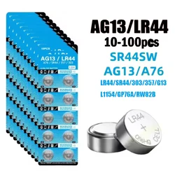 2-50pcs LR44 AG13 30mAh Cell Coin Watches Battery L1154 357 SR44 RW82 1.5V Alkaline Button Batteries Suitable For Watch Cell