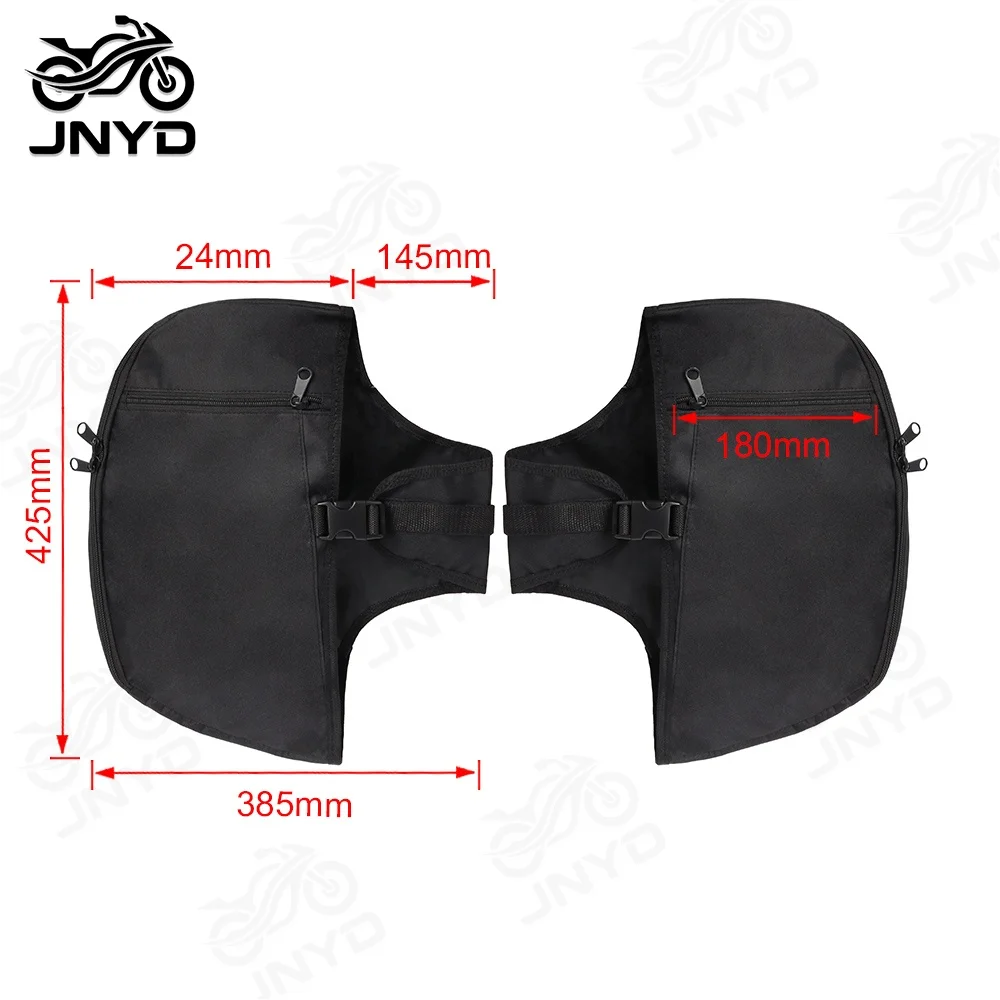 JNYD Motorcycle Soft Lowers Chaps Engine Guard Cover Leg Warmer Bag Black For Harley Electra Glide