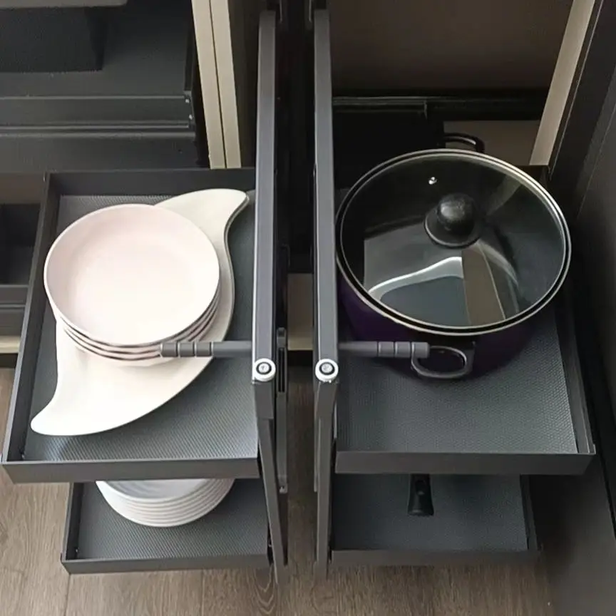 

Kitchen Cabinet Storage Basket Soft Closing Pull Out Magic Corner Kitchen Accessories Corner Magic Basket