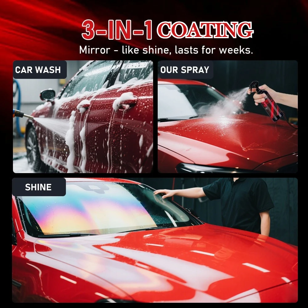 3 في 1 سيارة السيراميك طلاء السيارات السائل رذاذ نانو كريستال مسعور طبقة عامل تلميع عالي اللمعان الطلاء الشمع المضادة للخدوش #6