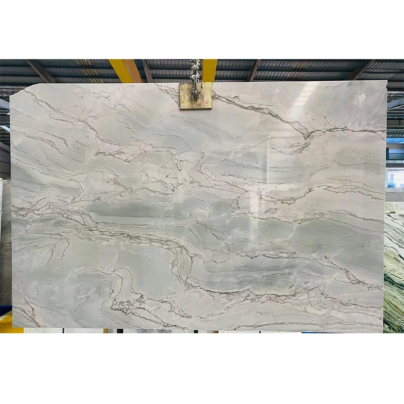 Natural Quartzite  Background Wall Board Brazilian Calacata Gray Quartzite Board